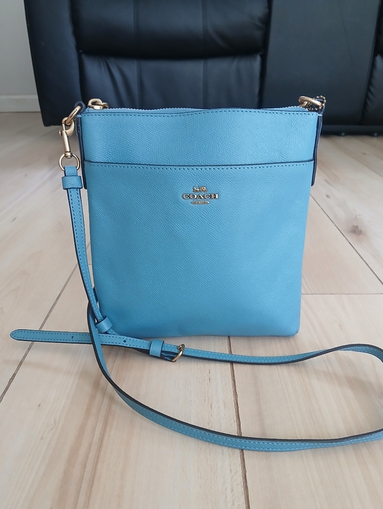 Coach Handbags - Coach New York Leather Kitt Messenger Crossbody Bag In Blue